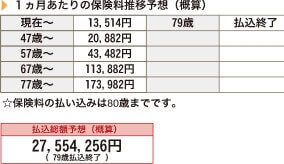 保険料推移予想（概算）